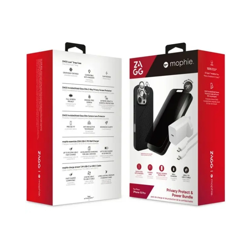 Zagg 5 in 1 Bundle For iPhone 16 Pro Max