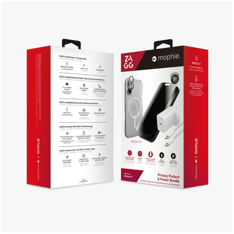 Zagg 5 in 1 Bundle For iPhone 16