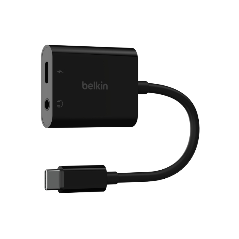 BELKIN ROCKSTAR 3.5MM AUDIO USB-C CHARGE ADAPTER
