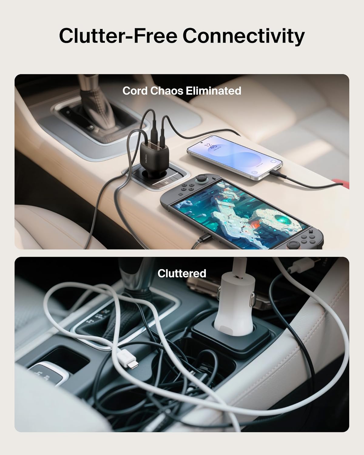 شاحن سيارة قابل للسحب 75 واط