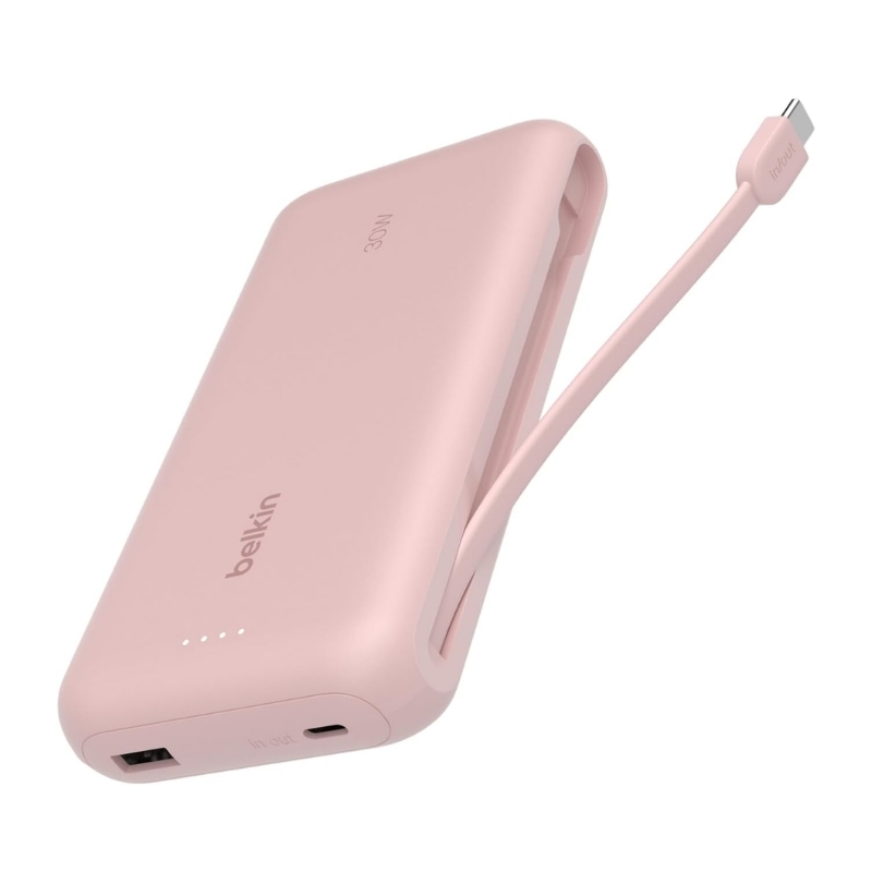 Belkin Post Charge Power Bank 20K with Built-in Cable,(Emergency Charger)