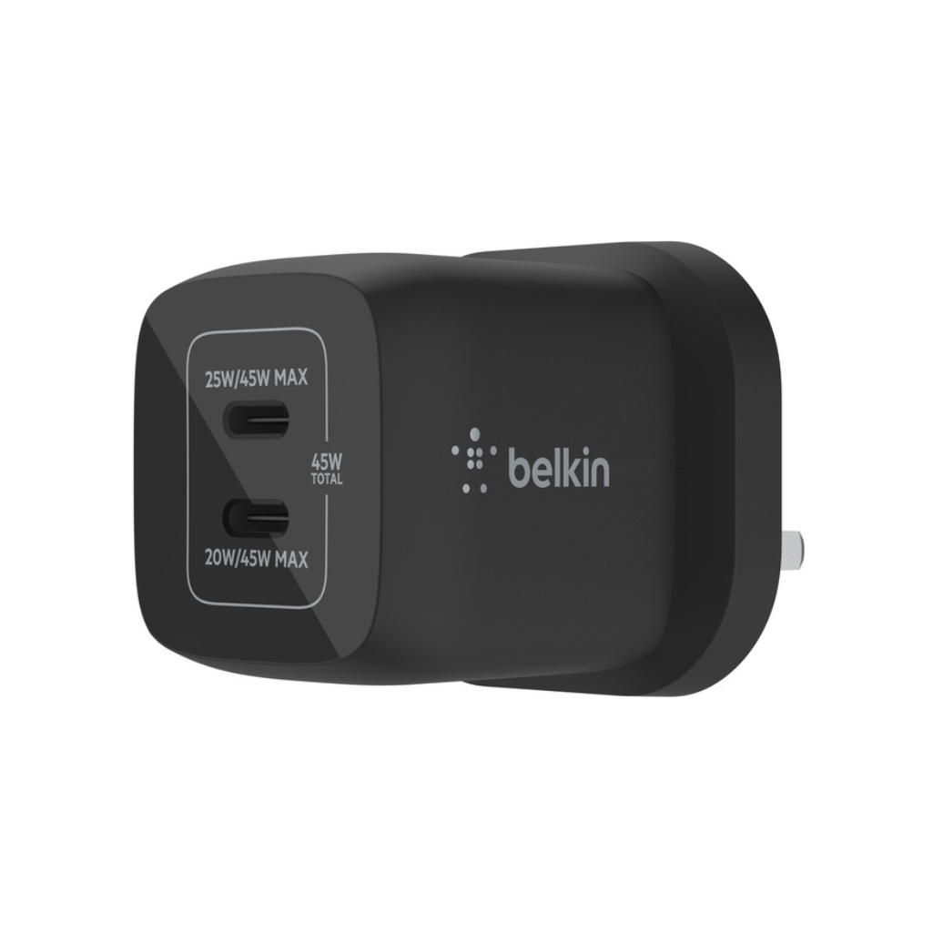 Belkin Dual USB-C GaN Wall Charger with PPS 45W