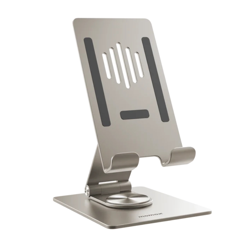Momex Foldable Rotating Phone and Tablet Holder (Titanium)