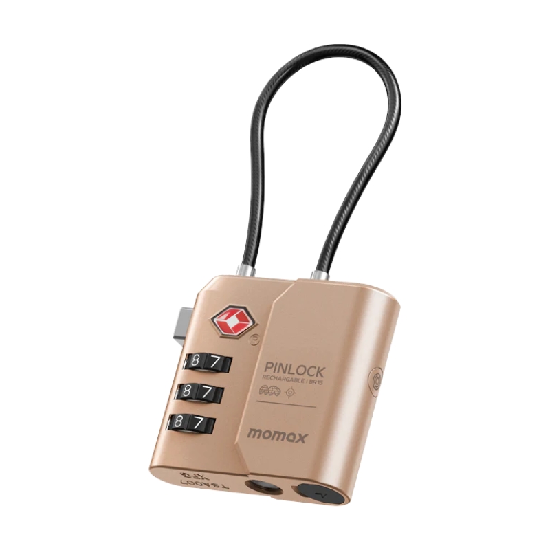Momax PinLock TSA Find My Locator Lock (Desert Titanium)
