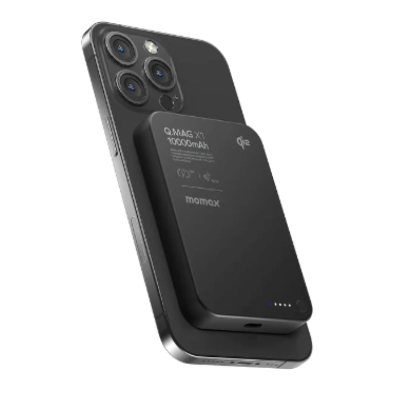 Momax Q.Mag X1 Qi2 Wireless Magnetic Power Bank, 10000mAh Capacity - 2nd Generation