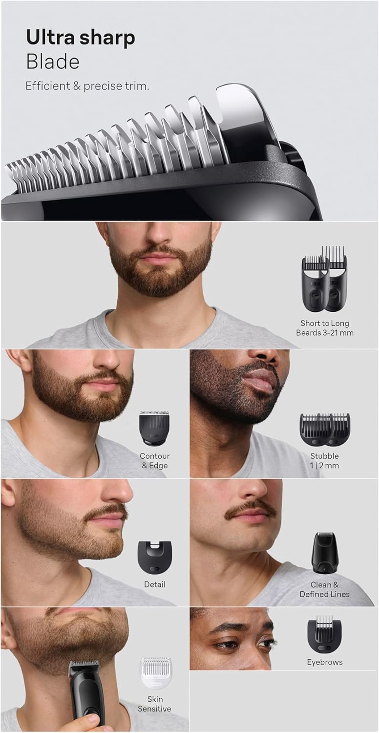 Braun AIO3560 All-in-One Series 3 Beard Trimmer with 10in1 Grooming Kit