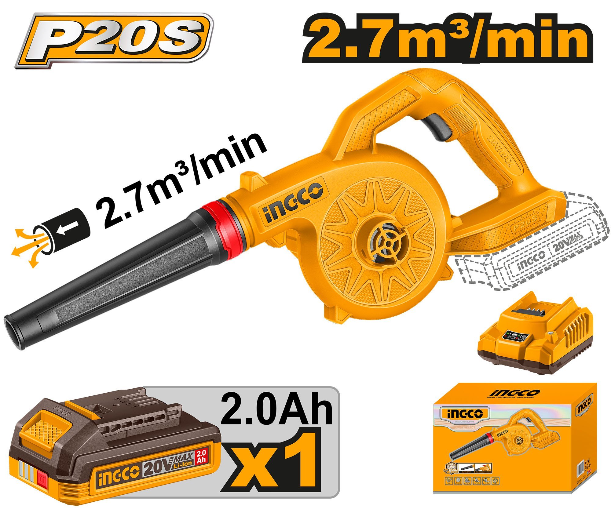 پەمپی هەوای 20V مینی بارگاویکەرەوە+دوو پاتری