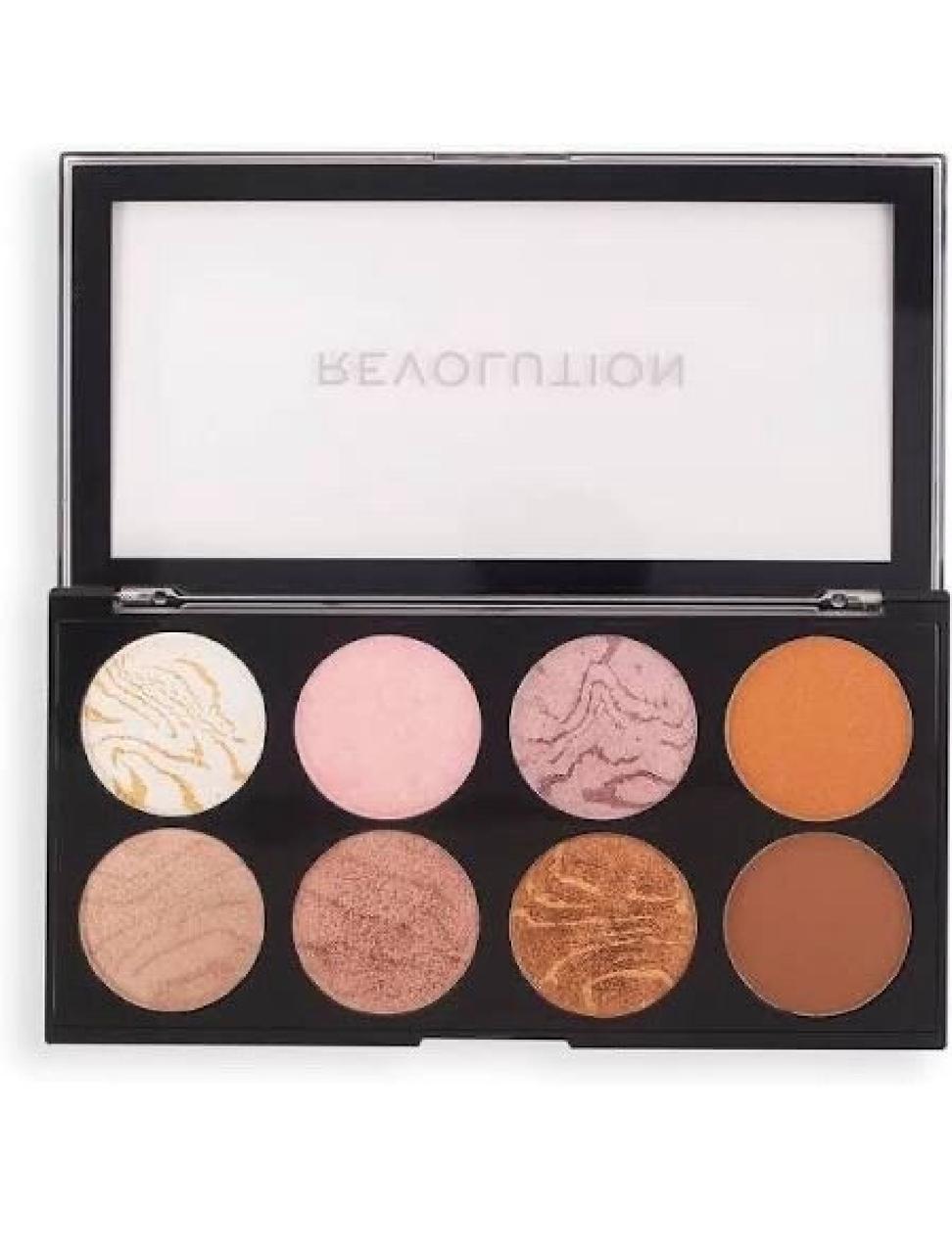 باليت أحمر الخدود من ريفوليوشن - 8 درجات - golden Sugar