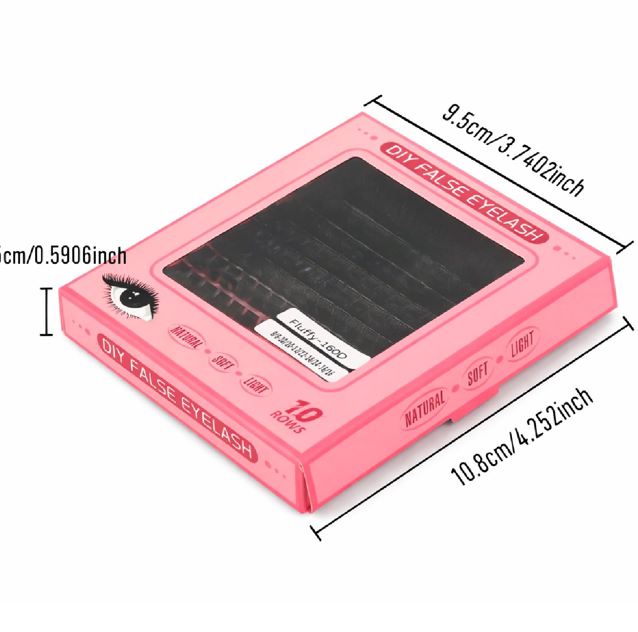 DIY False Eyelash Clusters - Soft & Natural Look (10 Rows)