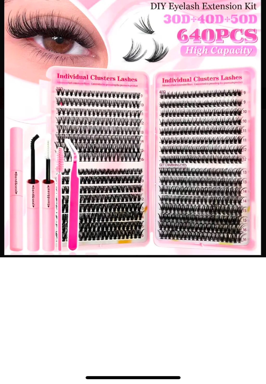 DIY Individual Lash Extension Kit (30D / 40D /50D (640 PCS)
