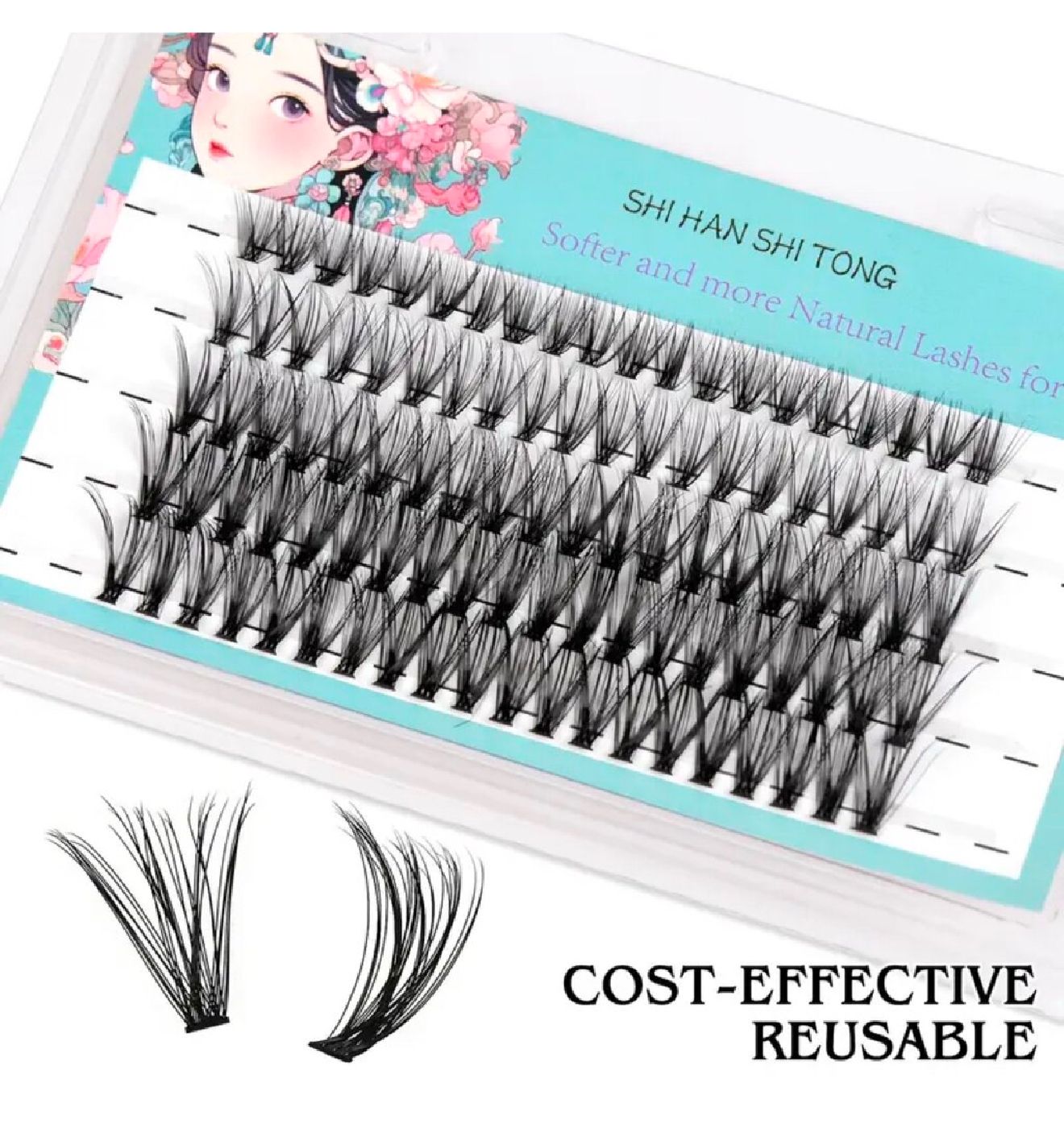 Reusable Individual Cluster Lashes (Soft Natural Wispy Style)