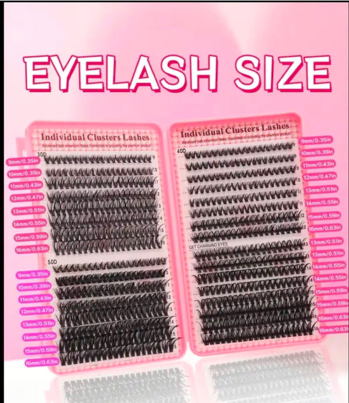 DIY Individual Cluster Lashes - Mixed Lengths & Volumes (30D / 40D / 50D)