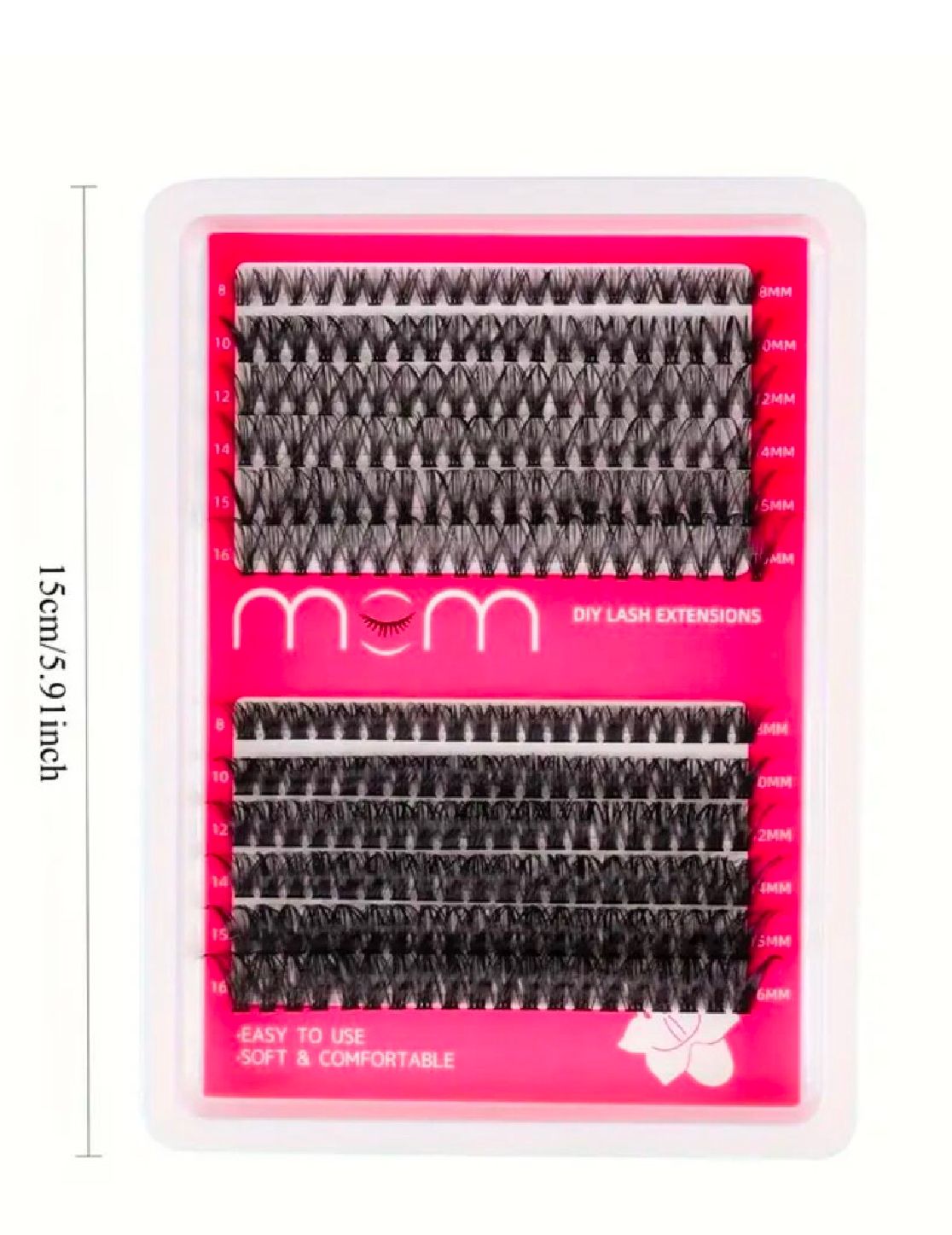 رموش عنقودية فردية خفيفة يمكنك تركيبها بنفسك (علبة فقط) - أطوال متنوعة