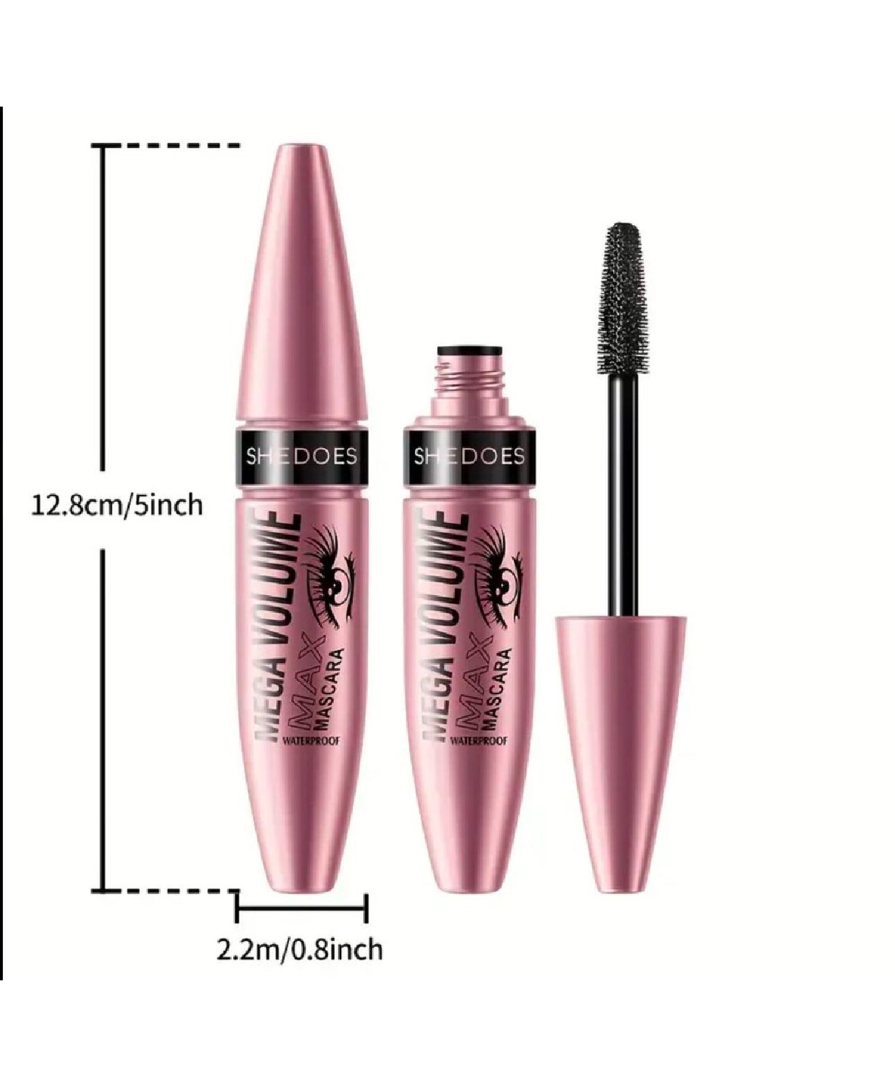 ماسكارا خماسية الأبعاد - تطويل وتكثيف الرموش، مقاومة للماء والتلطخ