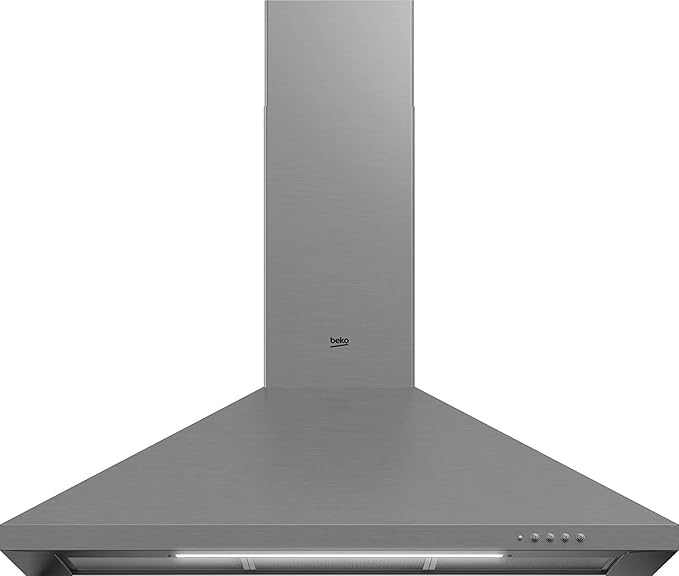 Beko CWB6441XN stainless steel pyramid-shaped extractor fan, 60 cm tall