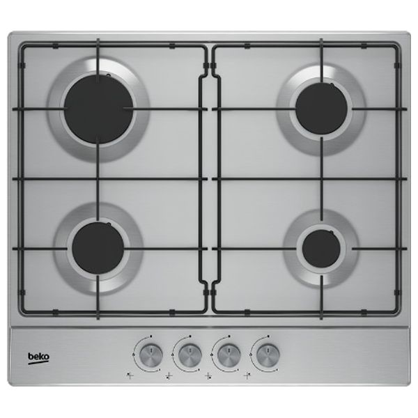 Beko HIAG64223SX - 4 Burners - Built-In Gas Cooker - Stainless Steel