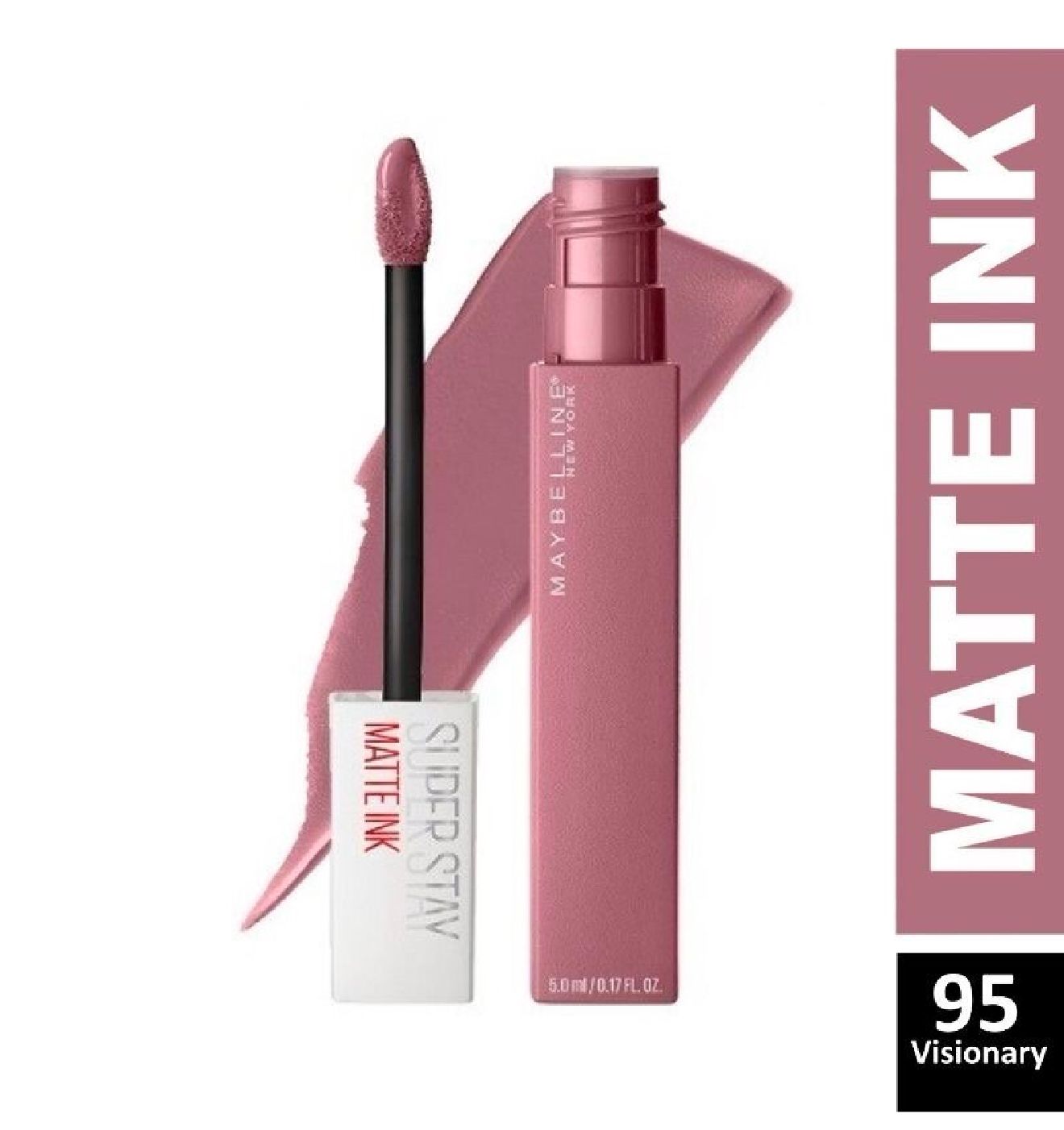 أحمر شفاه سائل غير لامع من مايبيلين سوبر ستاي (95 فيجنري)