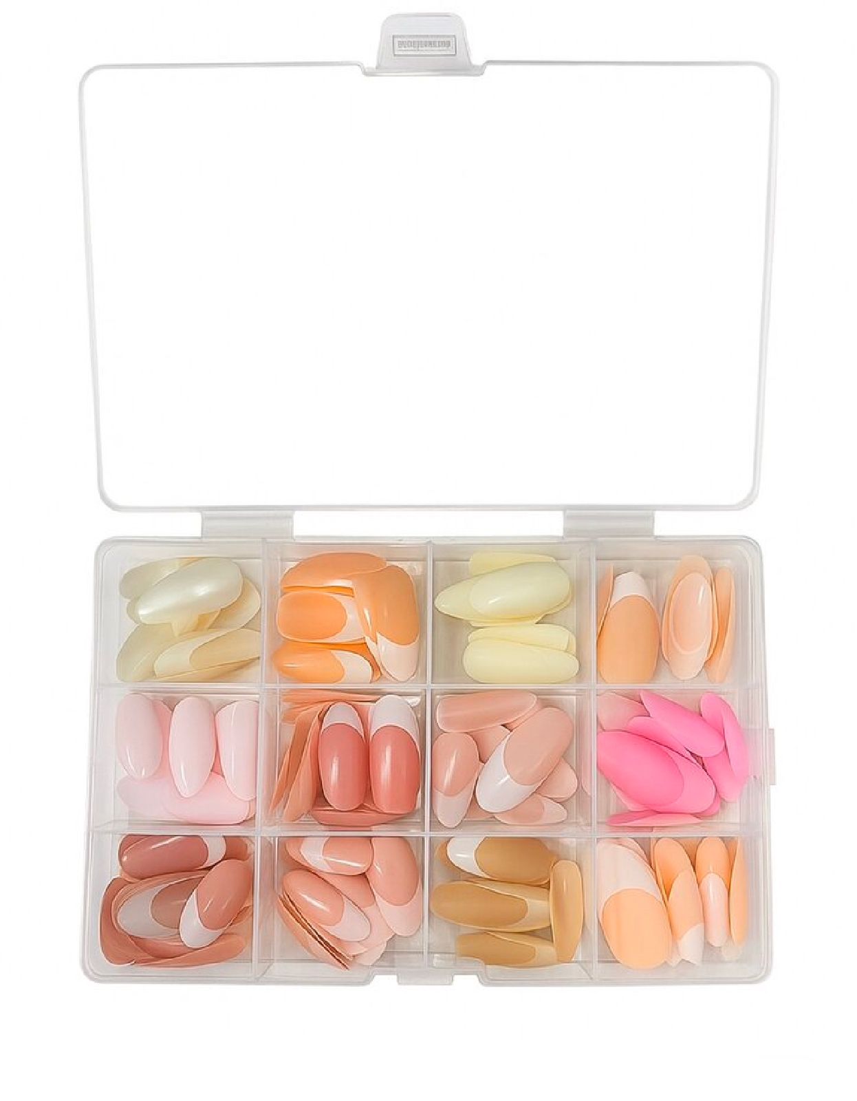 24 Grid Mixed Nude & French Press-On Nail BOX