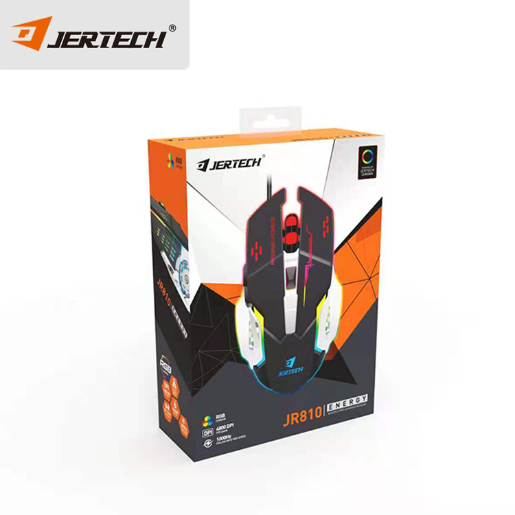 JERTECH JR810 Breathing Led Light Pc Mouse Laptop Universal USB Wired Mouse