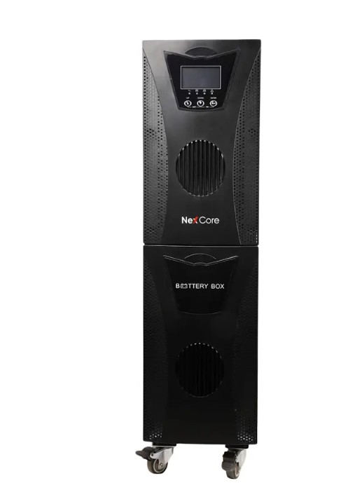 NEXCORE Online UPS 6KVA / 5400W – 12x12V 9Ah Batteries  + Battery