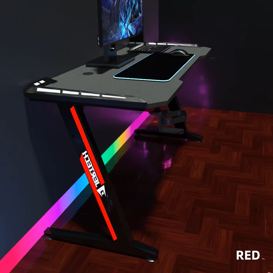 JERTECH GD216 Gaming Table – Carbon Fiber Surface – Professional RGB Style – Multi Color Edition color option