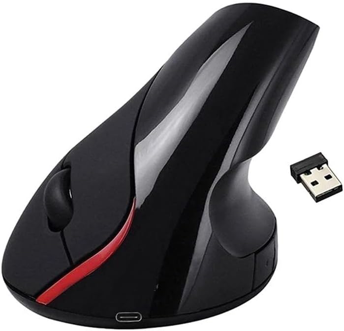Jertech JR321 Vertical Mouse Wireless Rechargeable 2.4G Connection