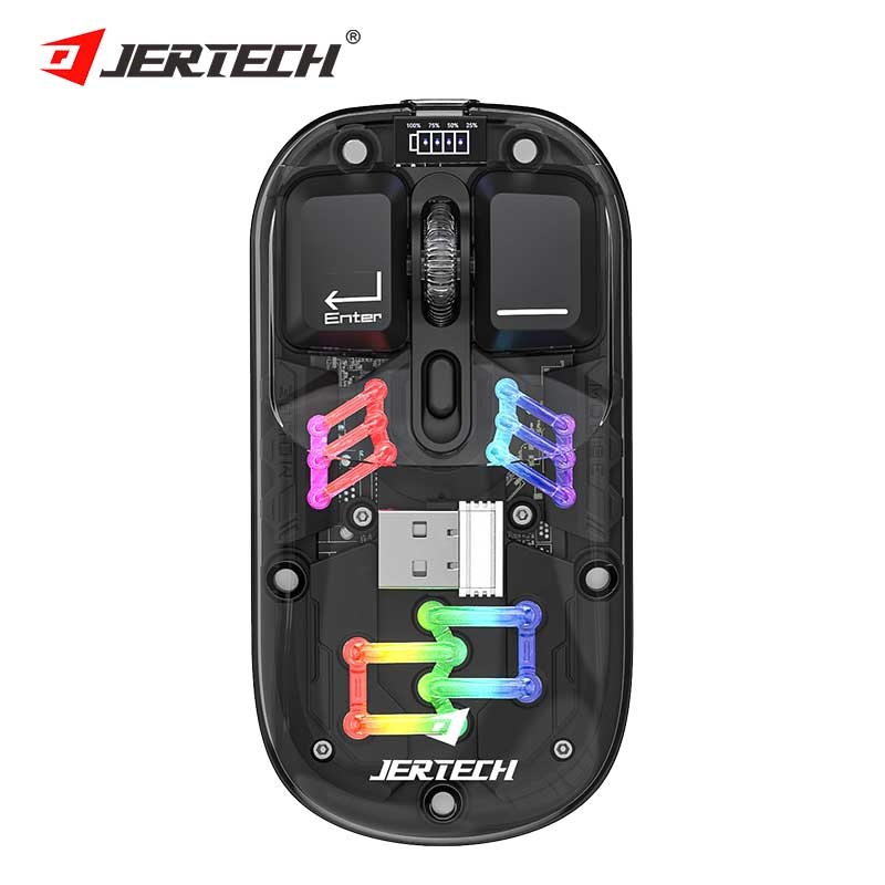 Jertech WB112 Latest Model Backlit 2.4G Bluetooth Dual Mode Computer Mouse
