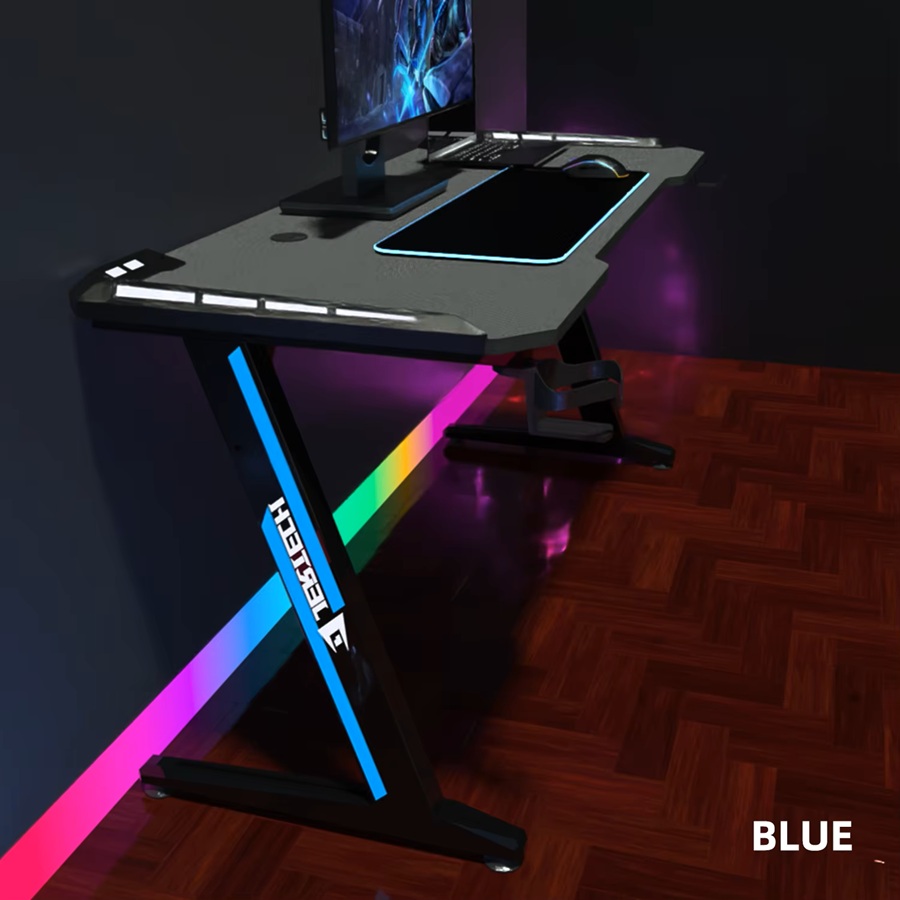 JERTECH GD216 Gaming Table – Carbon Fiber Surface – Professional RGB Style – Multi Color Edition color option