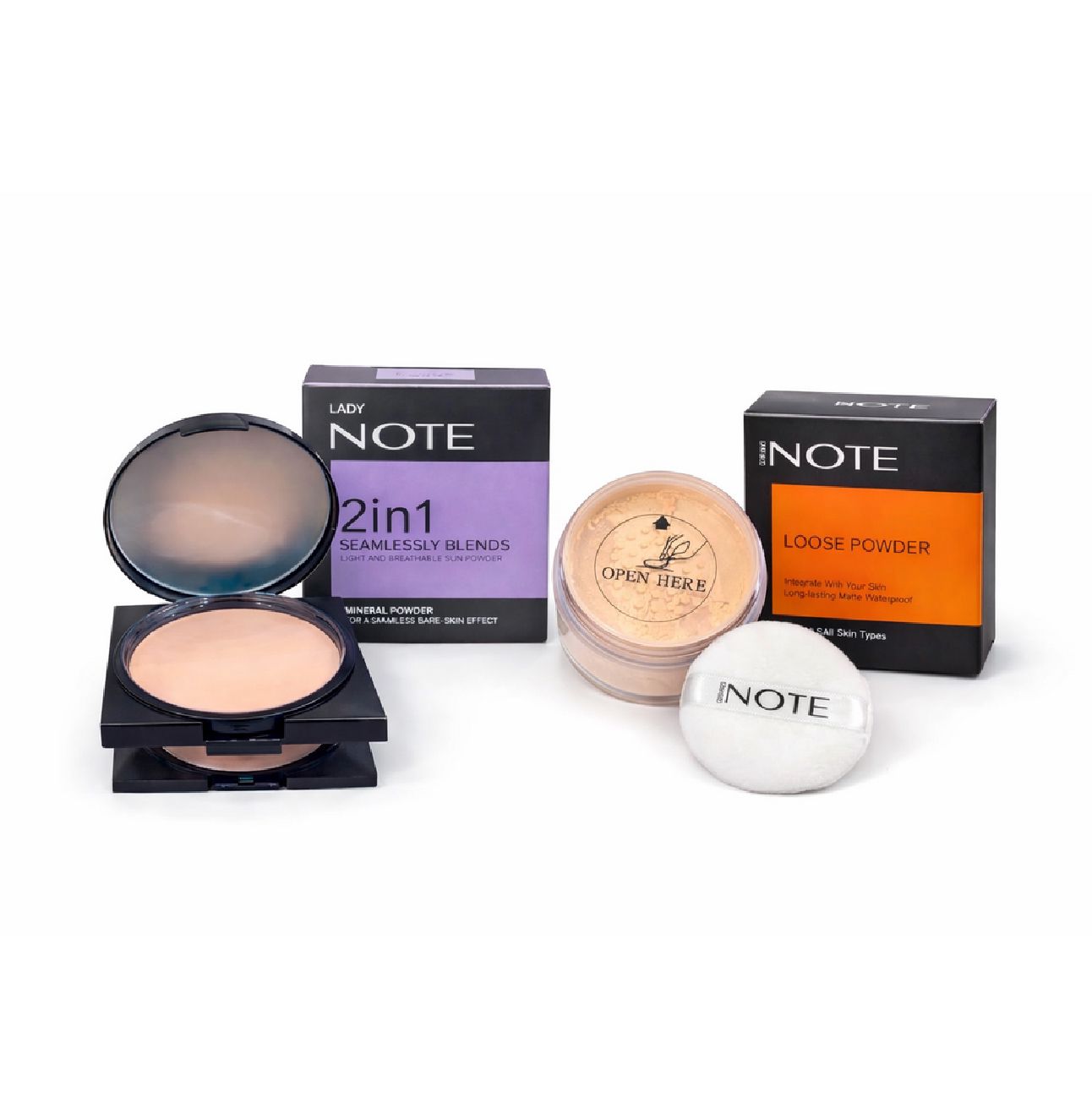 NOTE Powder Set - Loose Powder & 2-in-1 Mineral Powder