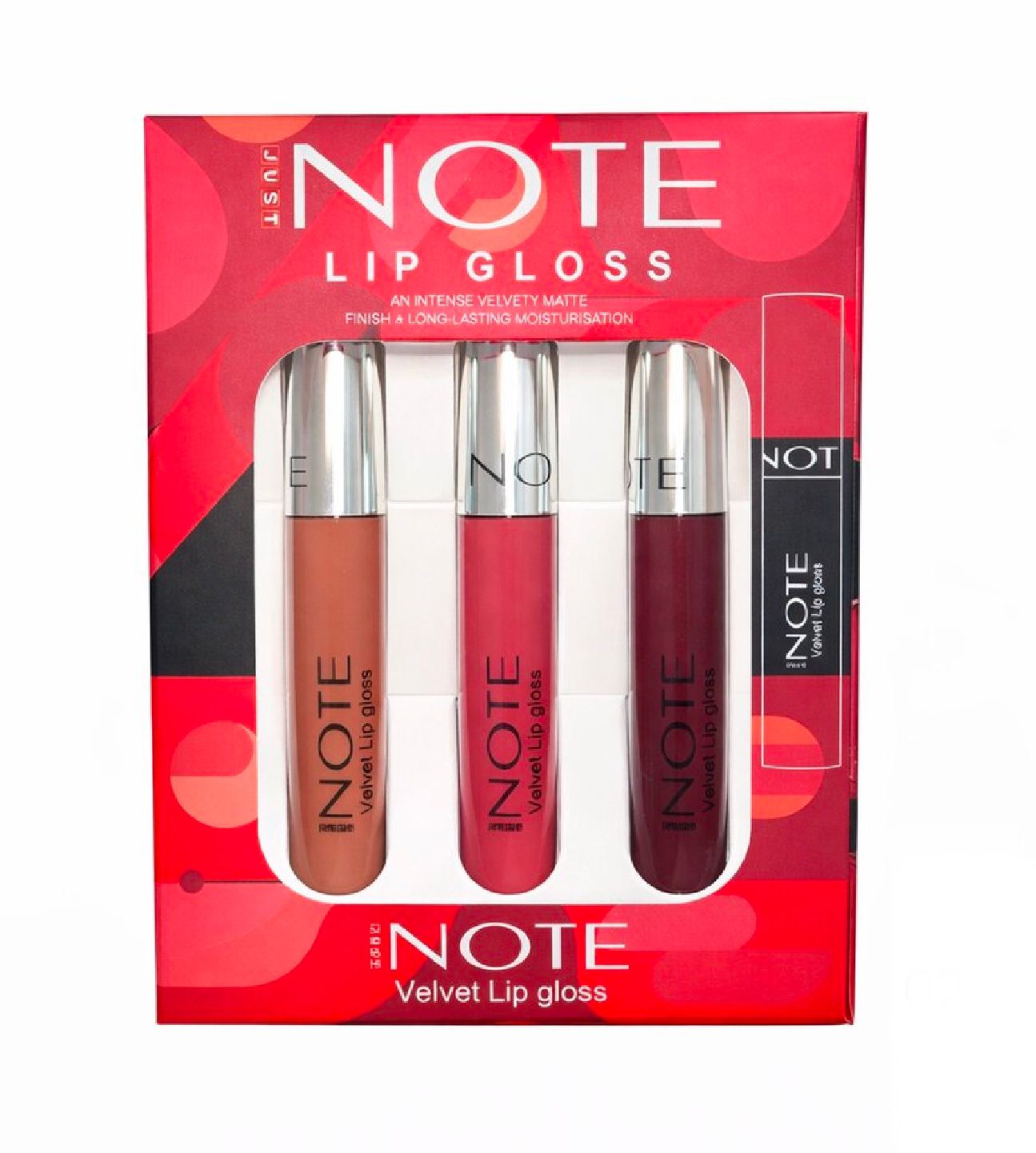 NOTE Lip Gloss Trio - Matte Velvet Finish (B)