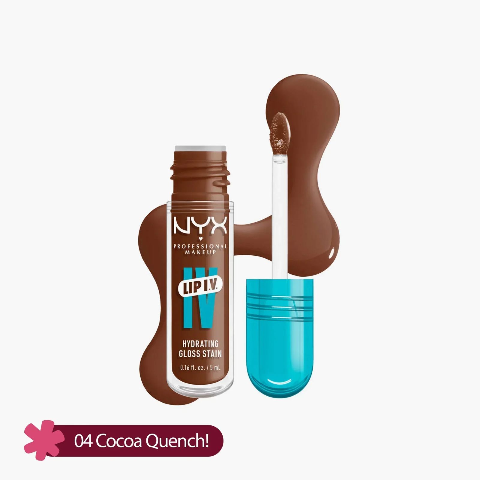 NYX Lip IV Hydrating Lip  Gloss Stain  Serum-04cocoa quench