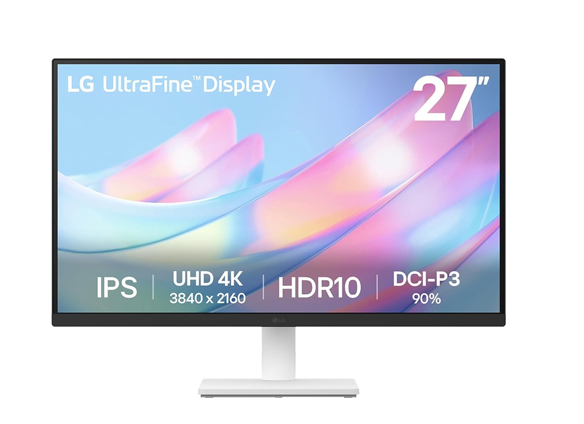 شاشة كمبيوتر إل جي مقاس 27 بوصة - أبيض