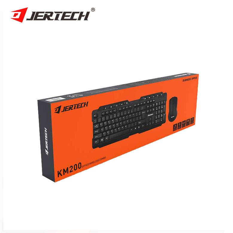 JERTECH KM200 Ultra-thin Portable 114 Keys 2.4g Nano Usb Combos Wireless Keyboard and Mouse Set