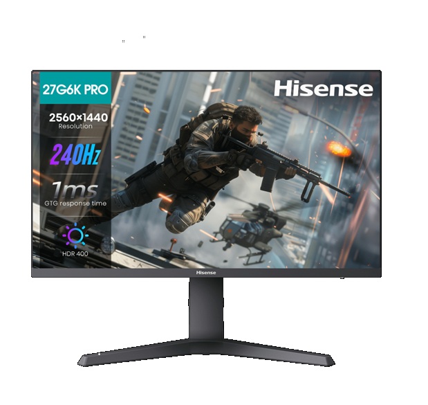 Hisense 27G6K-PRO 27” QHD 2560×1440 240Hz 1ms Gaming Monitor