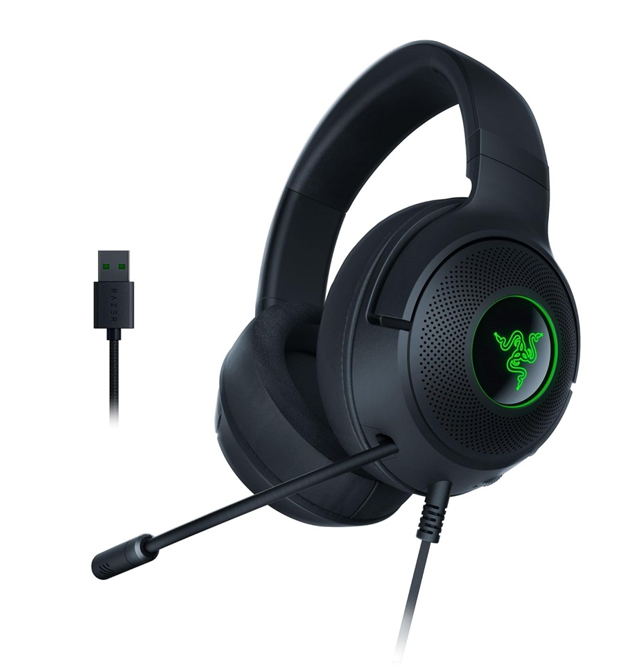 Razer Kraken Wired Gaming Headset V3 X USB Port: Lightweight Body