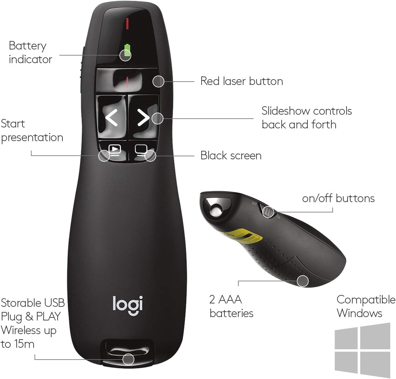 Logitech R400 Wireless Laser Presentation Remote