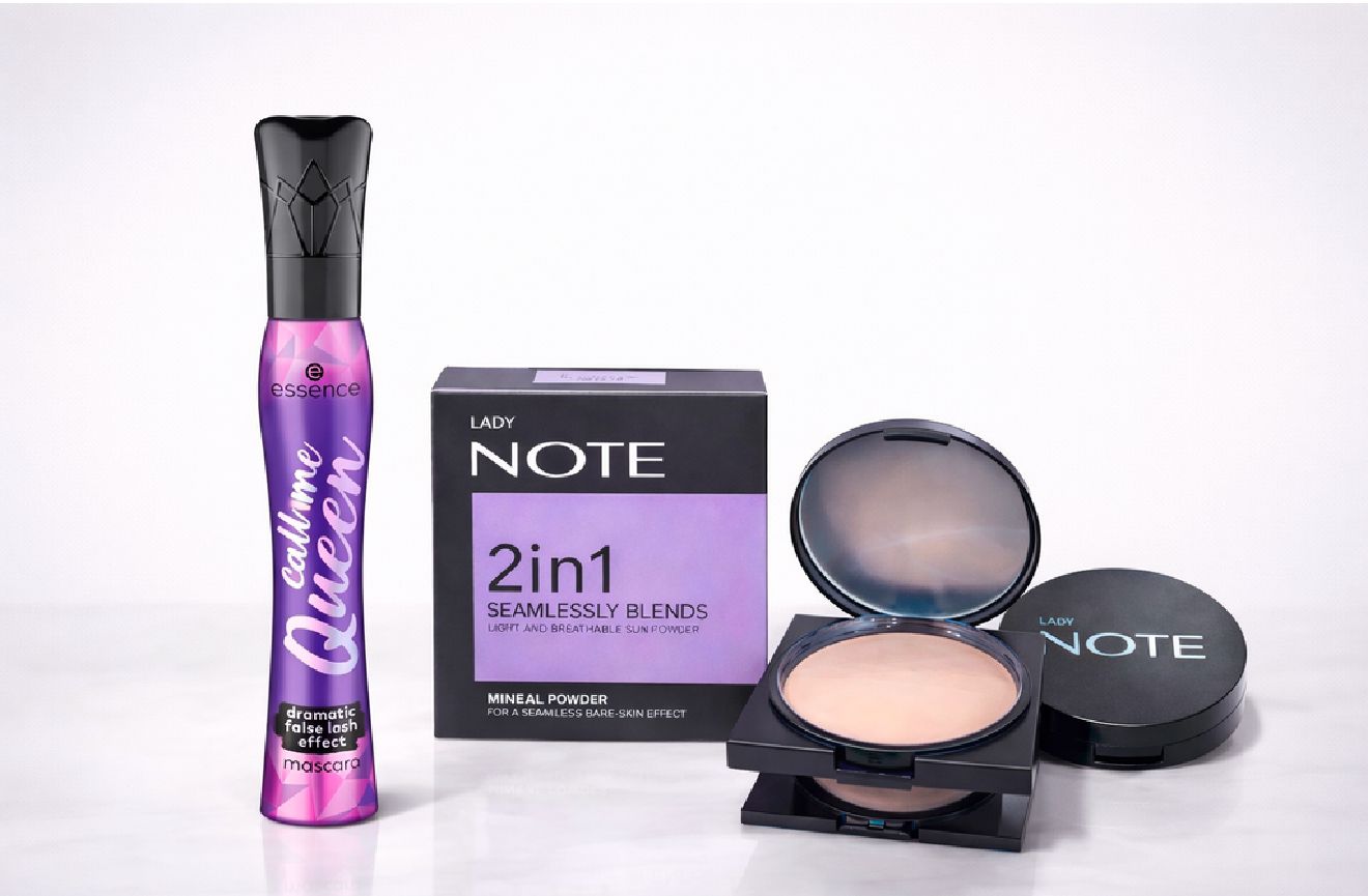 Essence Call Me Queen Dramatic False Lash Effect Mascara and a Note Lady 2in1 Mineral Powder