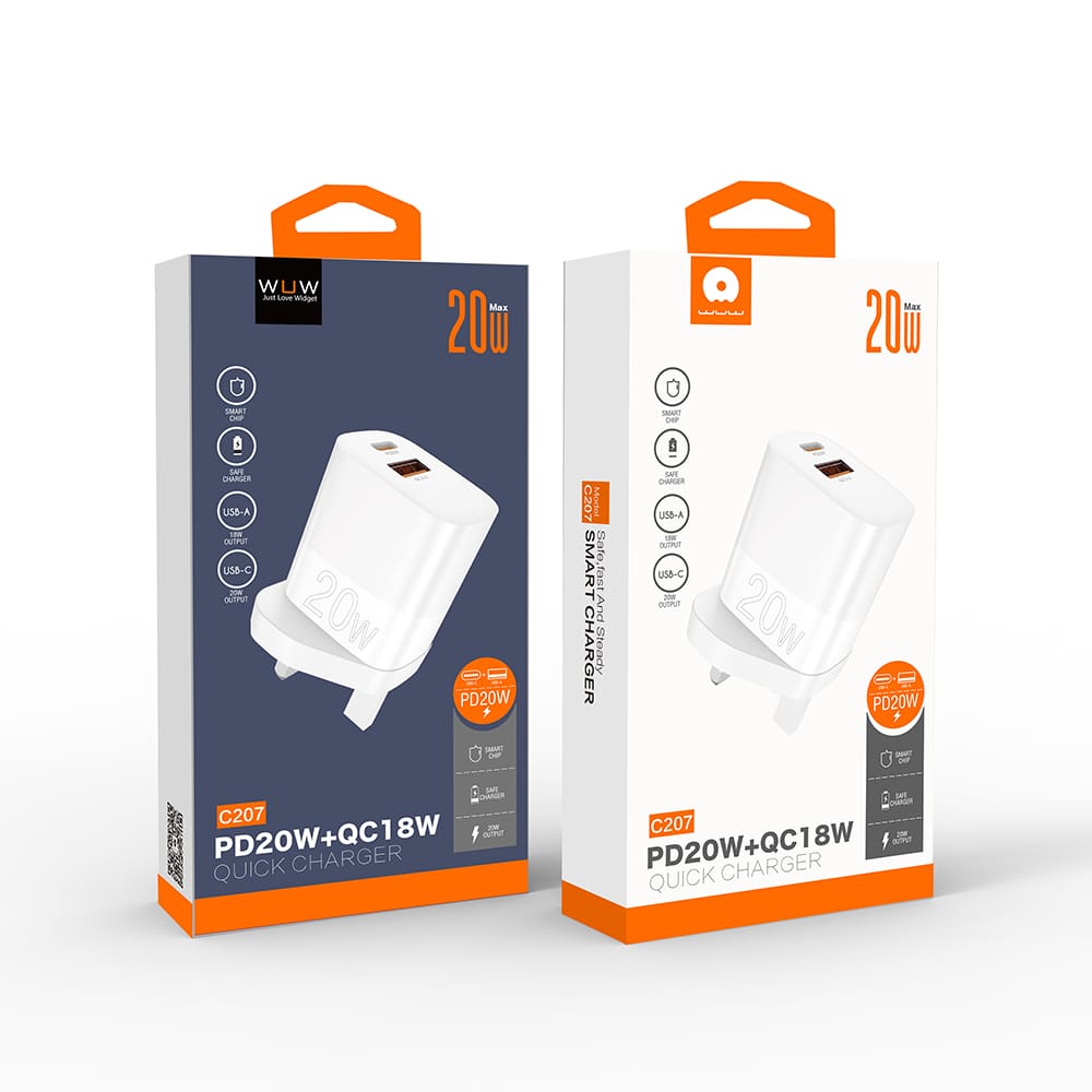 WUW Fast Charging Type-C Charger Head,