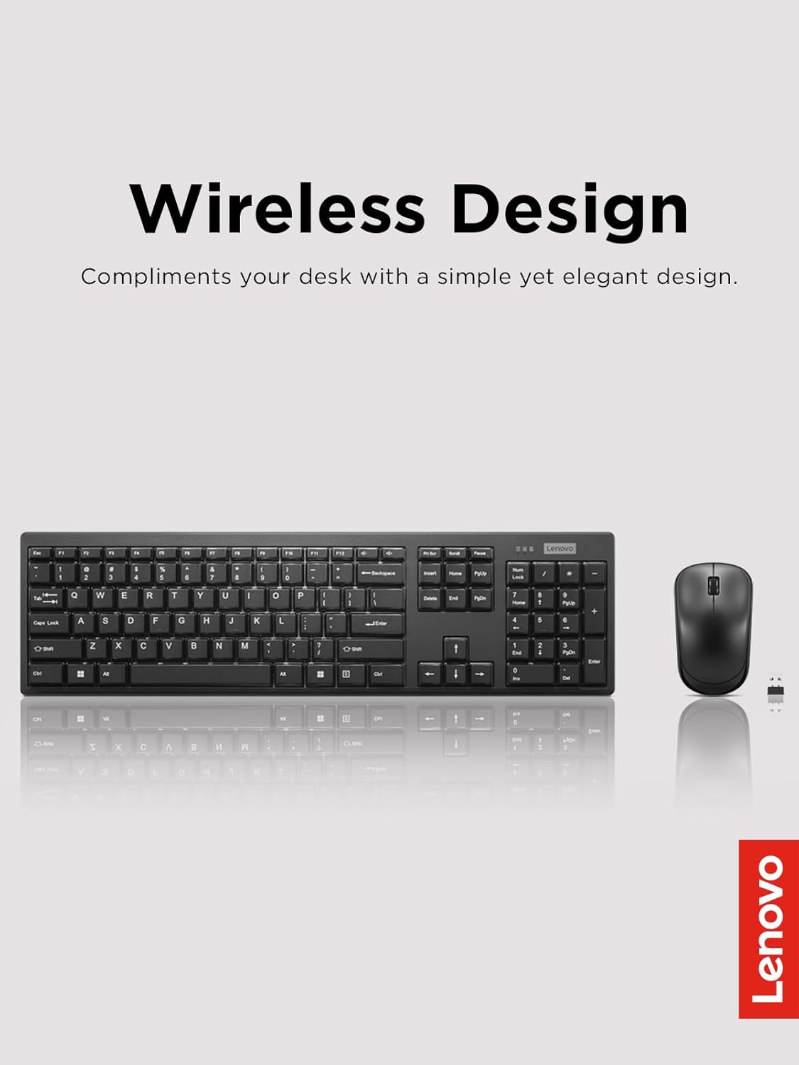 Lenovo 100 Wireless Keyboard & Mouse Combo
