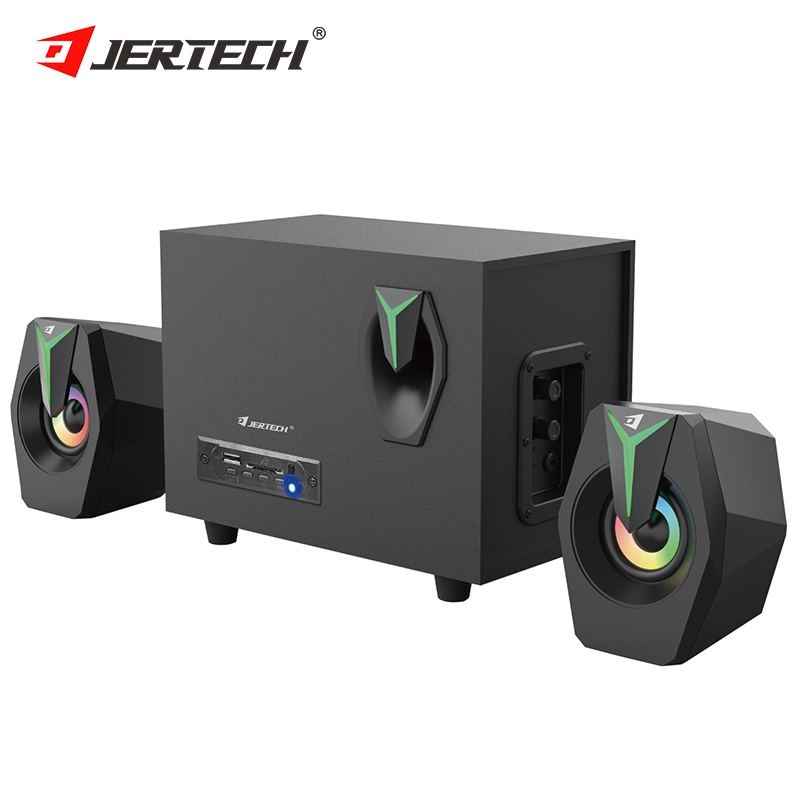 JERTECH Wired Speaker Bluetooth Mode 10W RGB Lighting Woofer Bass