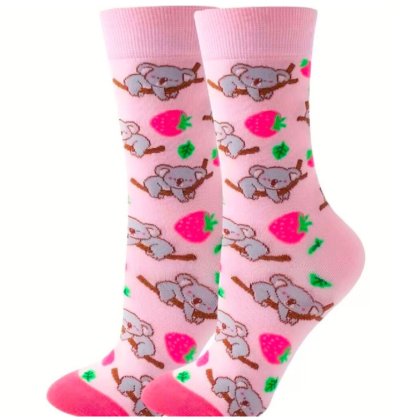 pink koala womens socks - free size