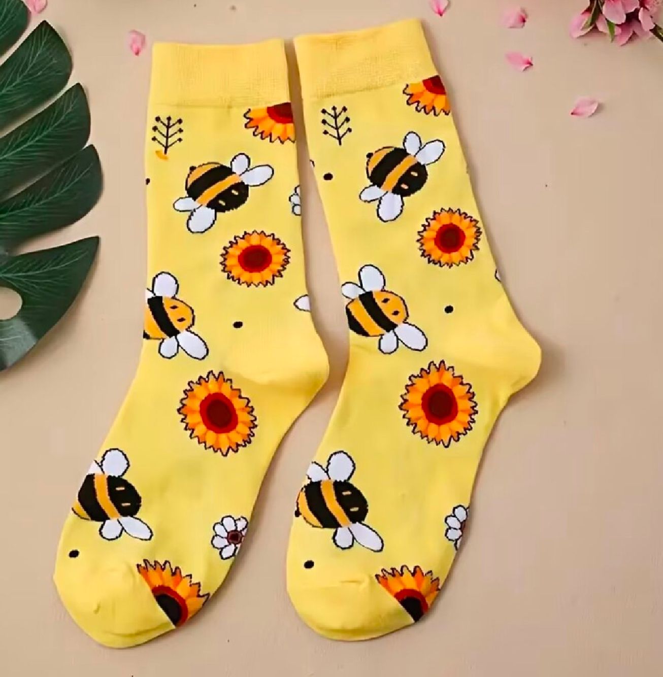 Honey Tone Mid Calf Socks