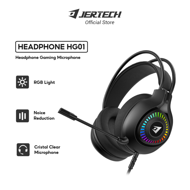 JERTECH HG01 USB Gaming Headset – Clear Sound & Mic color option