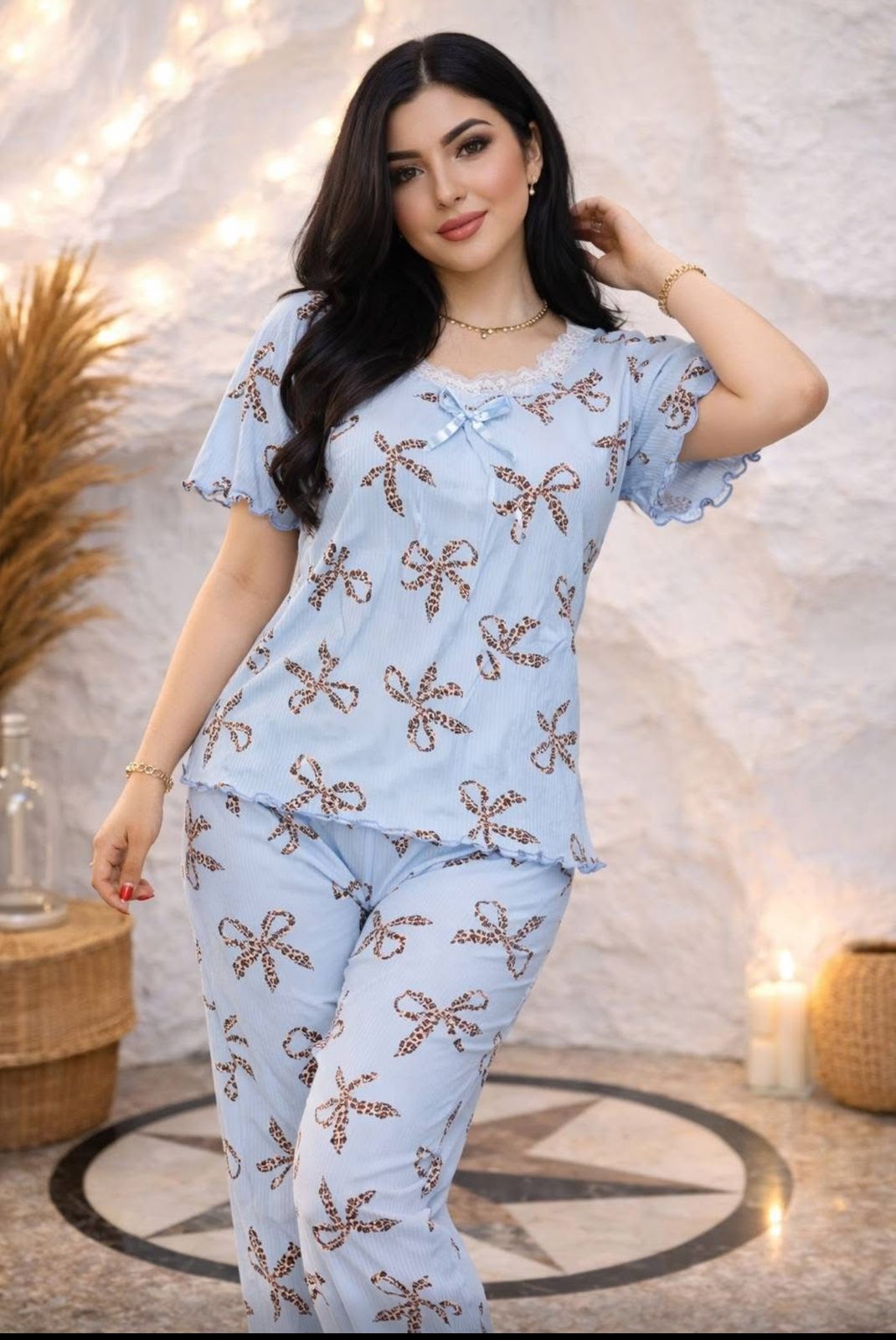 سێتی جلی ماڵەوەی خانمان بە نەخشی قردێلە