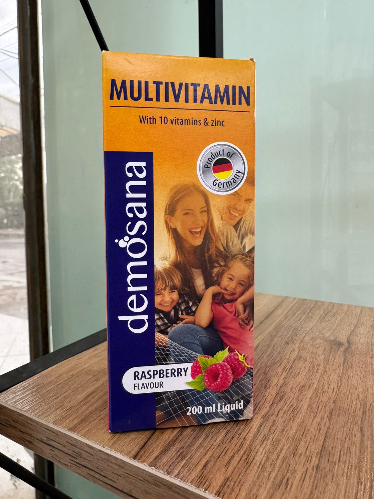 Demosana Multivitamin and Zinc Syrup, Raspberry Flavor, 200ml