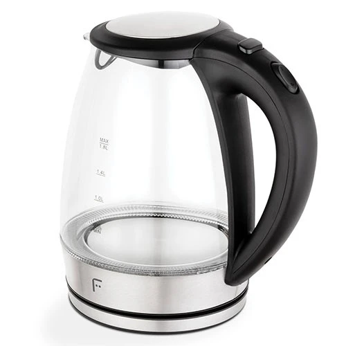 Fakir Ojo Glass Kettle - 1.8L Large Capacity - Black/Silver