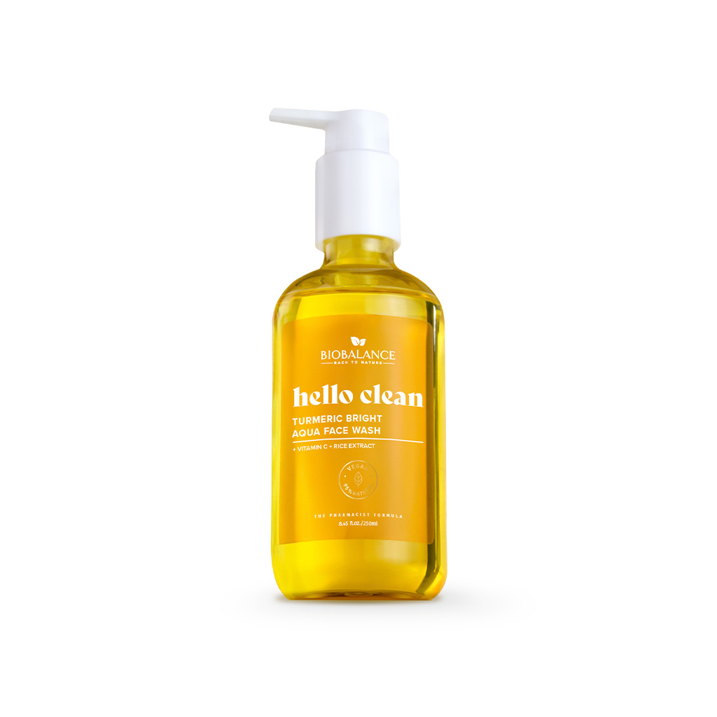 HELLO CLEAN TURMERIC BRIGHT AQUA FACE WASH 250 ML