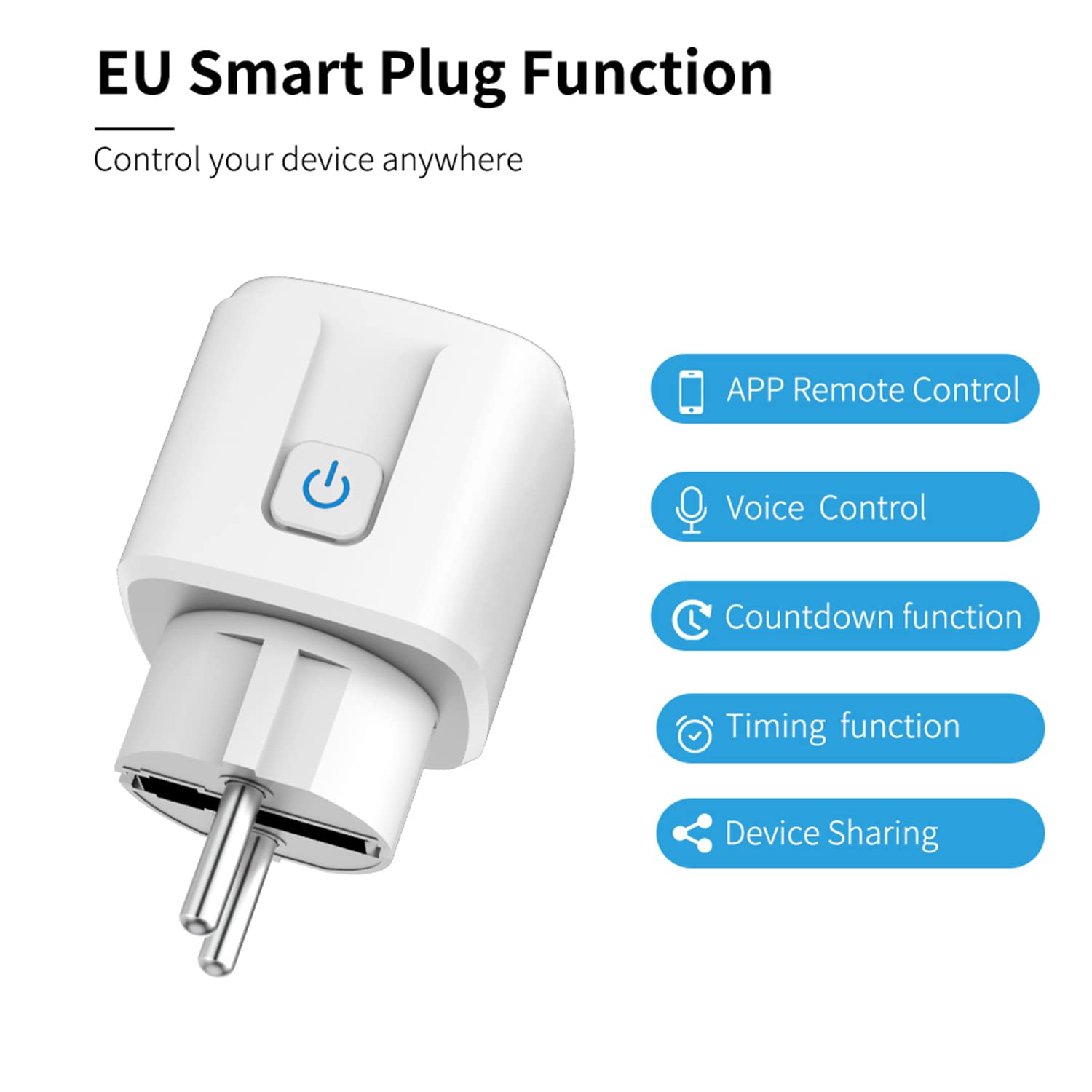Smart Plug WiFi Socket: 10 A WiFi Socket with Timer and Countdown Function image 2