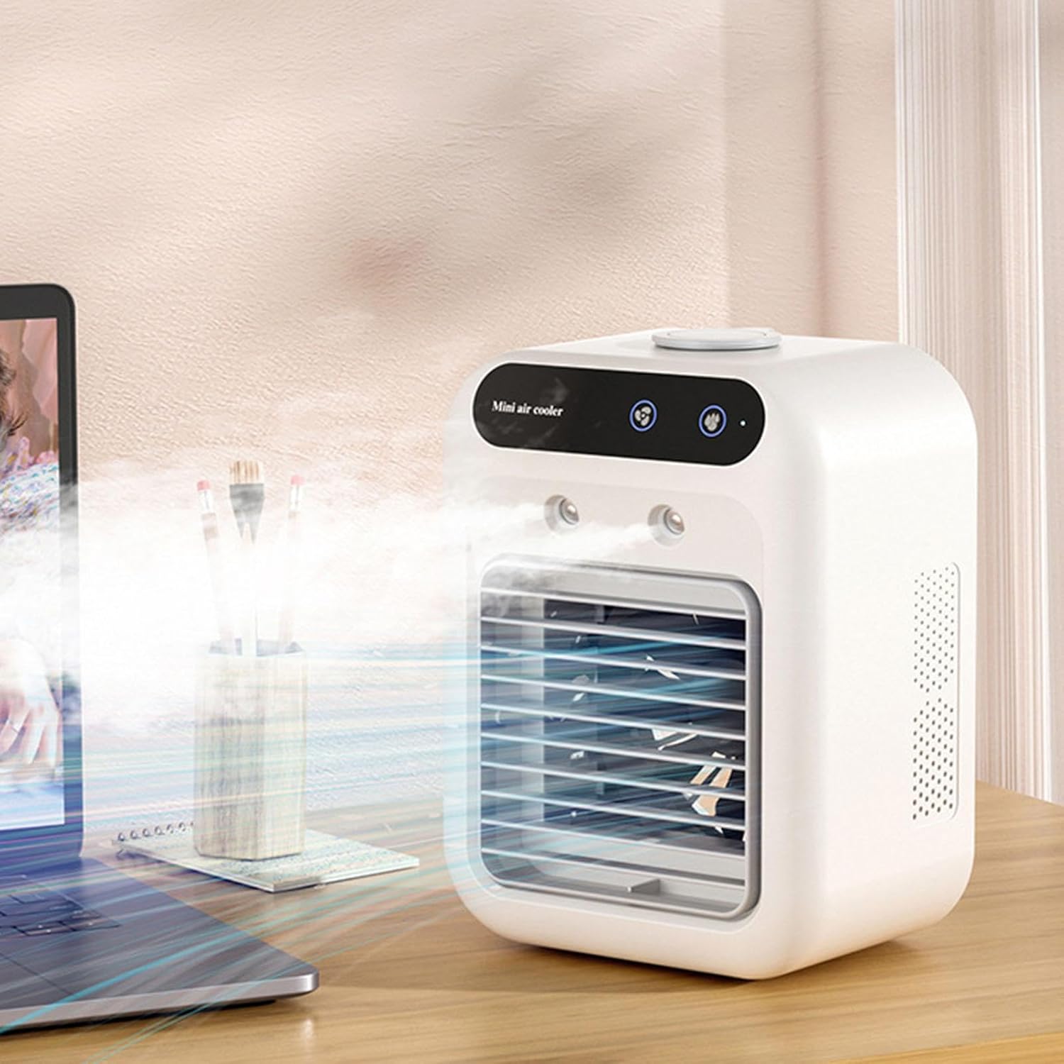 Desk Blower Fan - Adjustable USB Humidifier Mist Fan for Tabletop image 8