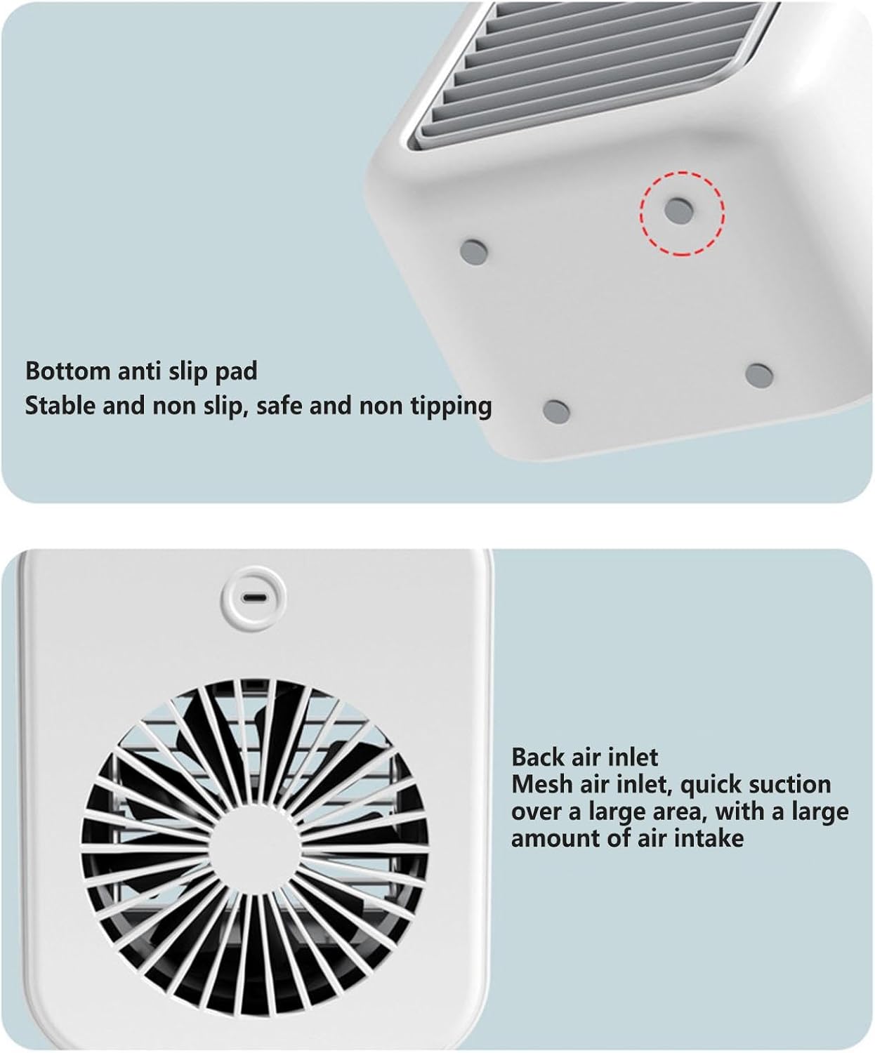 Desk Blower Fan - Adjustable USB Humidifier Mist Fan for Tabletop image 3
